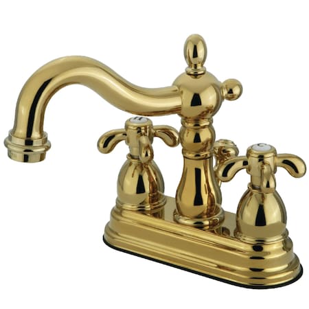 Kingston Brass KS1602TX 4" Centerset Bathroom Faucet, Polished Brass KS1602TX